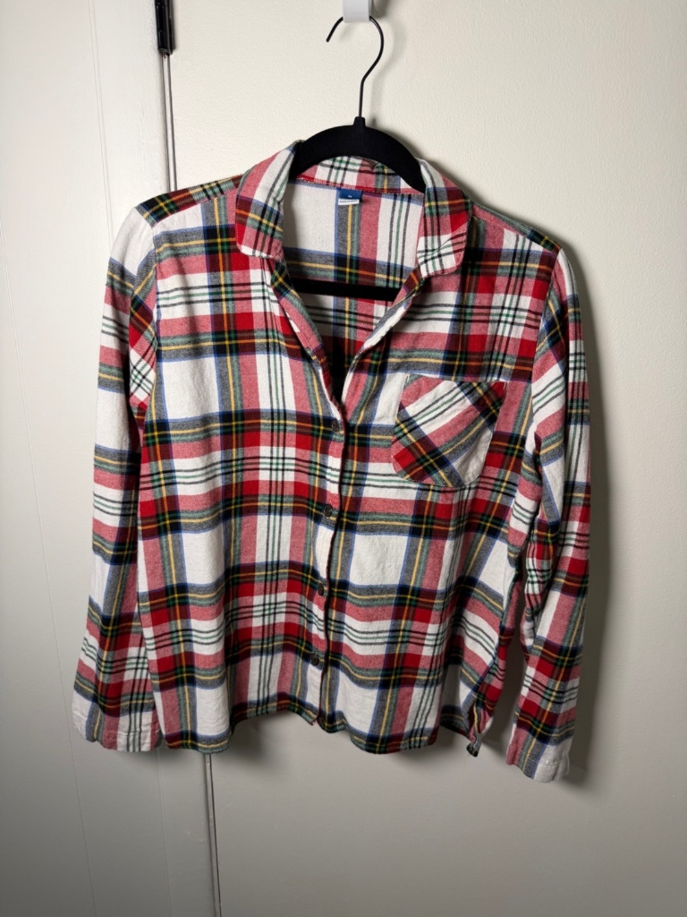 Old Navy Women’s Plaid Pajama Shirt | Red/Green/Blue | M | GUC